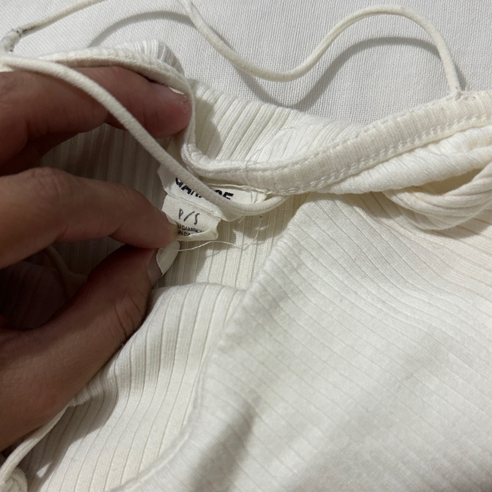 Garage Cream Ribbed Top - Picture 2 of 2